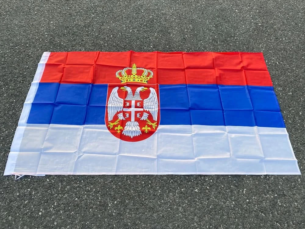 Сръбско знаме - размер 90х150см - shlio-bg.com