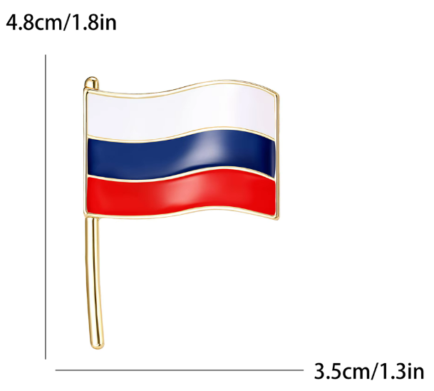 Значка Руски флаг - код 1 - shlio-bg.com