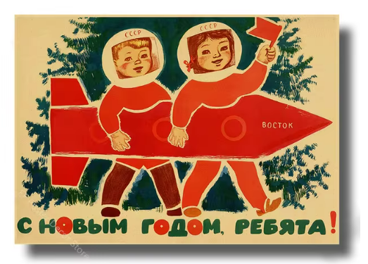 Плакат ''С Новым годом ребята'' - код 12 - shlio-bg.com