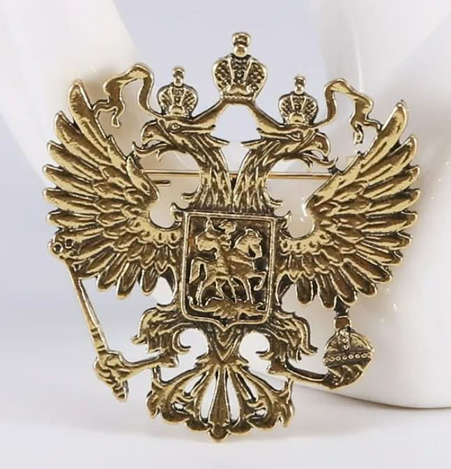 Брошка Златист Руски Герб - shlio-bg.com