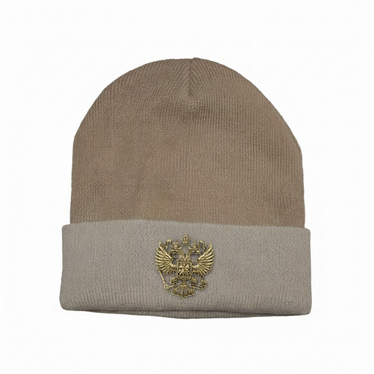 Дамска розова шапка с герб на Русия