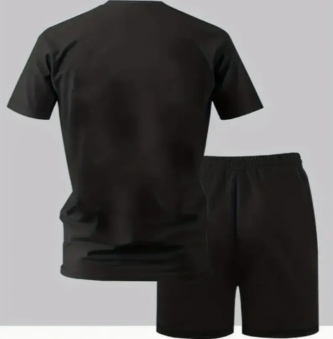 Комплект тениска СССР и къси панталони СССР - черен цвят - код 3