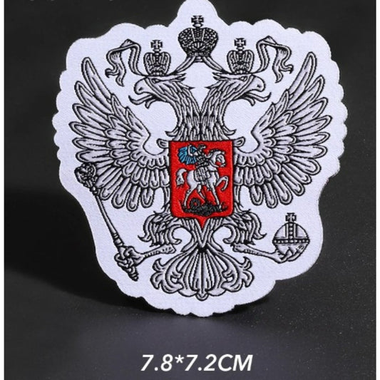 Нашивка с бял герб на Русия с бял фон - код 21 - shlio-bg.com