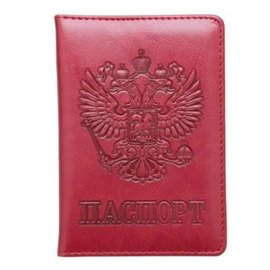 Протектор за паспорт Русия - тъмно червен цвят - shlio-bg.com