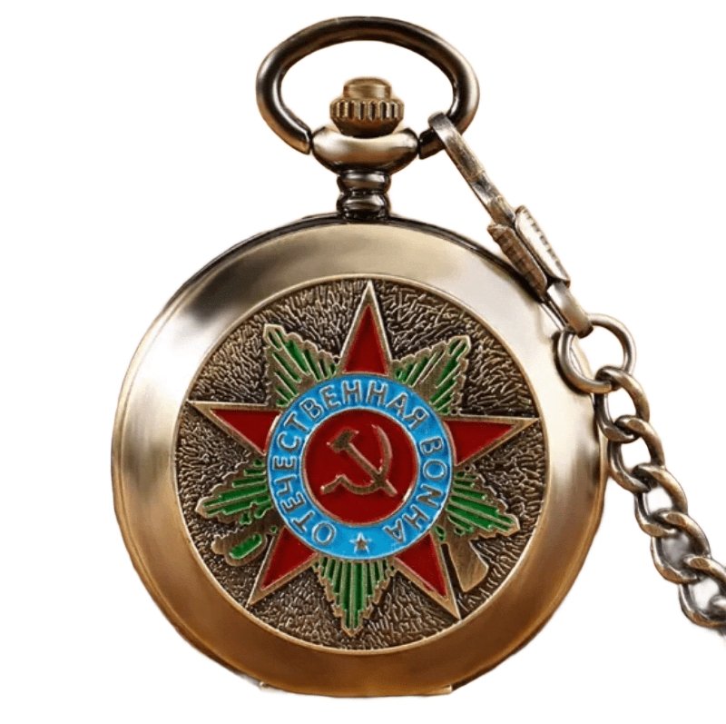 Бронзов механичен джобен часовник ''Великая отечественная война'' - код 110.
