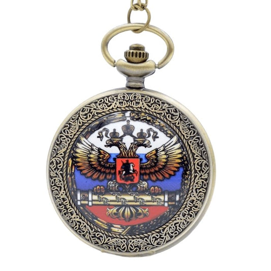 Джобен часовник с герб и знаме на Русия - код 107.