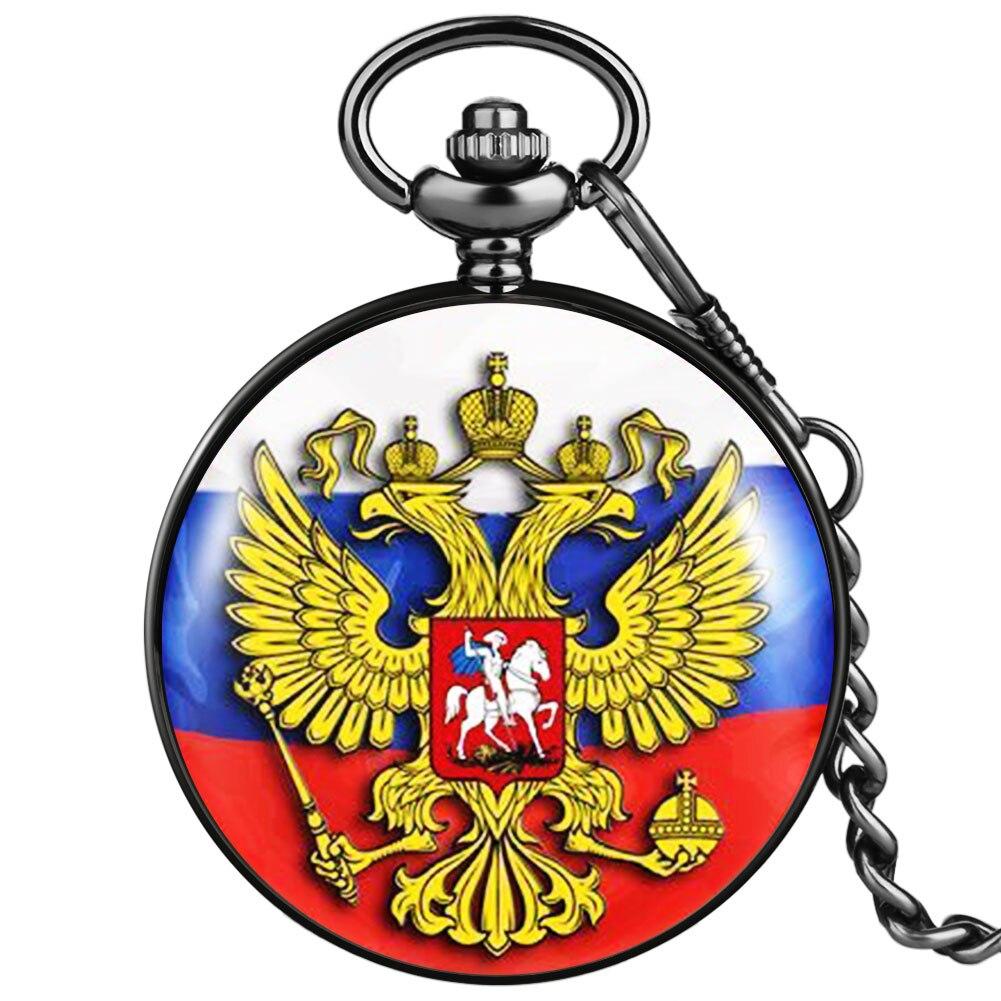 Джобен часовник с герб и знаме на Русия - код 115.